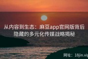 从内容到生态：麻豆app官网版背后隐藏的多元化传媒战略揭秘