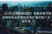 【51吃瓜网数据追踪】全面采集并解读网络热点中黑料信息扩散的每个关键步骤