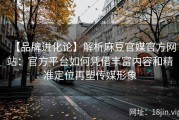 【品牌进化论】解析麻豆官媒官方网站：官方平台如何凭借丰富内容和精准定位再塑传媒形象