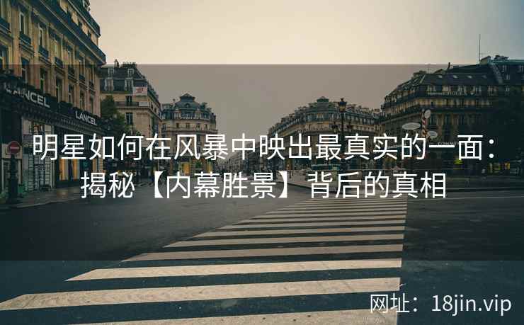 明星如何在风暴中映出最真实的一面：揭秘【内幕胜景】背后的真相